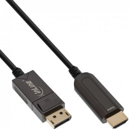 Cablu InLine Activ Optic Displayport la HDMI 4K60Hz AOC T-T 25m Negru