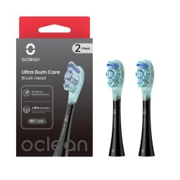 Set 2 capete de schimb pentru periutele de dinti electrice Oclean Ultra Gum Care, Soft, Gentle Cleaning, DuPont, FlexFit, Negru