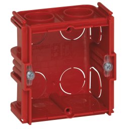 Doza aparat incastrata pentru zidarie, clasic, 2 module, 65 x 65 mm, Legrand Batibox 080141