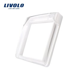 Capac de protectie rezistent la apa pentru prizele din sticla Livolo, Alb, VL-XW001-2W