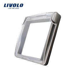 Capac de protectie rezistent la apa pentru prizele din sticla Livolo, Gri, VL-XW001-2I