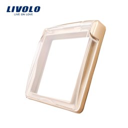 Capac de protectie rezistent la apa pentru prizele din sticla Livolo, Auriu, C7-1WF-13