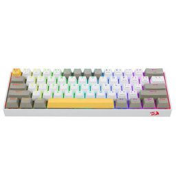Tastatura Draconic Pro alba taste albe gri si galbene iluminare RGB