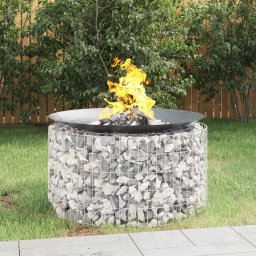Vatra de foc din gabion Ø 100 cm, fier galvanizat GartenMobel Dekor