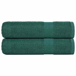 Prosoape de dus 2 buc Verde 70x140 cm 360 g/m² 100% bumbac GartenMobel Dekor