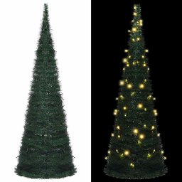 Brad snur de Craciun artificial pop-up pre-iluminat verde 180cm GartenMobel Dekor