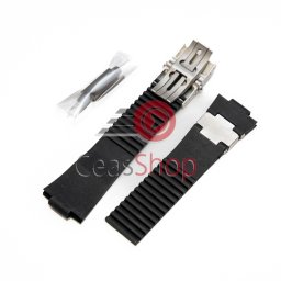 Curea silicon neagră pentru Ulysse Nardin 25x12mm