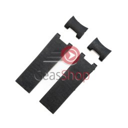 Curea silicon neagră, fără cataramă pentru Ulysse Nardin 22mm