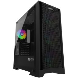 Carcasa Avior ARGB MiddleTower Fara sursa E-ATX Negru