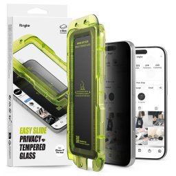 Husa SZKŁO PRYWATYZUJĄCE RINGKE EASY SLIDE 2-PACK IPHONE 17 PRO PRIVACY