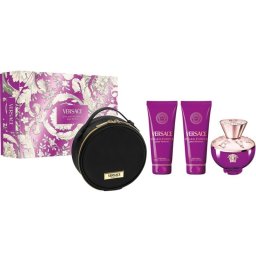 Versace Dylan Purple Set cadou pentru femei EDP 100 ml + 100 ml gel de duș + 100 ml loțiune de corp + geantă de transport