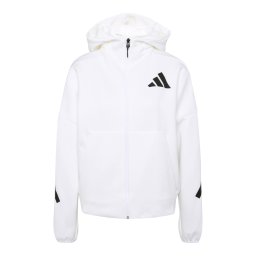 ADIDAS SPORTSWEAR Bluză cu fermoar sport 'Z.N.E.' negru / alb
