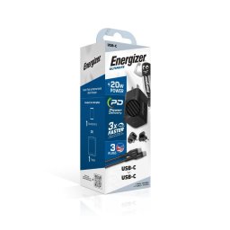 Incarcator de retea 1xUSB-C PD Cablu Type-C Inclus 20W Negru
