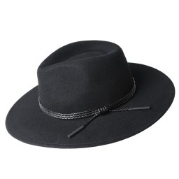 Bailey 1922, palarie cowboy piston fedora, Negru