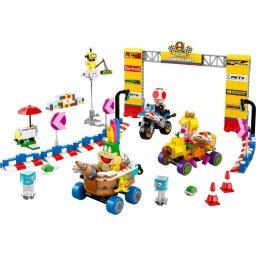Jucarie LEGO SUPER MARIO, Mario Kart™ – Set Baby Peach si Grand Prix, 823 piese, 8 ani+