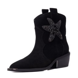 Botine dama din piele intoarsa, Alma en Pena I250906, negru