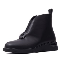 Botine dama din piele naturala, Karisma JYJY70002B 01-N, negru