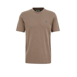 WE Fashion Tricou bej deschis / brocart / negru