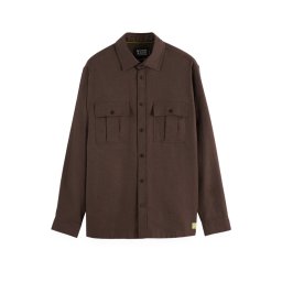 SCOTCH & SODA Cămaşă Melange Relaxed-Fit 181587 201 demitasse melange