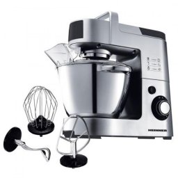Mixer cu bol Heinner Master Collection HPM-1500XMC, 1500 W, Bol 5.5 l, 6 Viteze, Argintiu/Negru