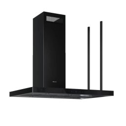 Hota insula Noelia Isola 120.1, clasa energetica A, latime 120 cm, adancime 60 cm, control tactil cu indicator LED, interval de viteza: 3 si boost, capacitate maxima de absortie 725 m3/h, Negru