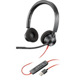 Casti Call Center Plantronics BLACKWIRE BW3320, Unitate Apel, USB, Negre (213934-01)