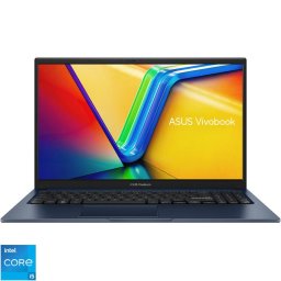 Laptop ASUS Vivobook 15 A1502VA, Procesor Intel® Core™ i5-13420H, Display 15.6'' Full HD (1920x1080), IPS, Memorie RAM 8GB DDR4, Capacitate 512GB SSD, Placa video integrata Intel® HD Graphics, No OS, Quiet Blue (INT Keyboard)