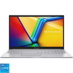 Laptop ASUS Vivobook 15 A1502VA, Procesor Intel® Core™ i5-13420H, Display 15.6'' Full HD (1920x1080), IPS, Memorie RAM 16GB DDR4, Capacitate 512GB SSD, Placa video integrata Intel® UHD Graphics, No OS, Cool Silver (INT Keyboard)