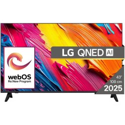 Televizor LG QNED 43QNED70A6A, 108 cm, Smart, 4K Ultra HD, Clasa G (Model 2025), Negru