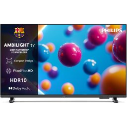 Televizor Philips Ambilight TV LED 32PFS6900, 80 cm, Smart TV, Full HD, Clasa F (Model 2025), Negru
