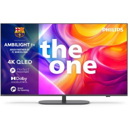 Televizor Philips Ambilight TV QLED 65PUS9010, 164 cm, Smart TV, 4K Ultra HD, 100 Hz, Clasa E (Model 2025), Gri