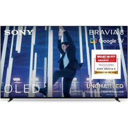 Televizor Sony Bravia 8 OLED 77XR80, 195 cm, Smart Google TV, 4K Ultra HD, 100 Hz, Clasa E (Model 2024), Negru