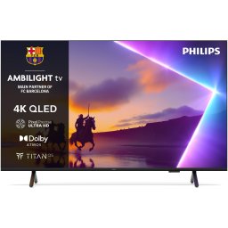 Televizor Philips AMBILIGHT TV QLED 85PUS8510, 215 cm, Smart TV, 4K Ultra HD, Clasa D (Model 2025), Negru