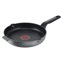 Tigaie grill Tefal XL Force, 26 cm, invelis antiaderent din titan, margine turnare, indicator termic Thermo Signal, negru