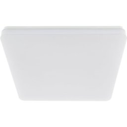 Plafoniera Inteligenta LED, Tellur Smart TLL331141, Wi Fi, 24W, 2400 lm, Lumina alba/calda, IP54, control vocal, Patrata, Alb