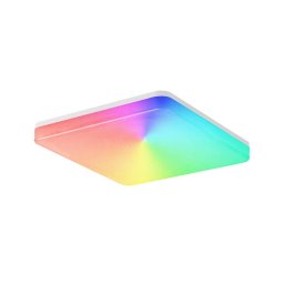 Plafoniera Inteligenta LED RGB, Tellur Smart TLL331411, Wi Fi, 24W, 2400 lm, lumina alba rece/calda si colorata, IP54, patrata, Alb