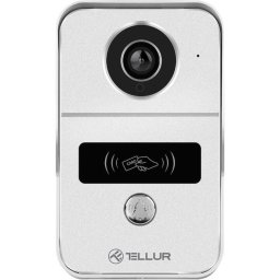Sonerie inteligenta cu Video Interfon, Tellur Smart TLL331511, Wi-Fi, 1080P, senzor de miscare, functie deschidere, MicroSD, IP54, Vedere pe timp de noapte 10m, Gri