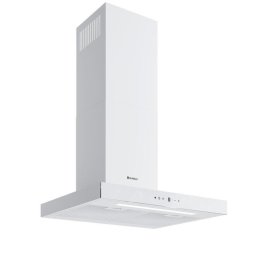 Hota de perete GLOBALO LONATIO 60.1, clasa energetica B, iluminare LED, 48 cm latime, 60 cm lungime, control touch screen, interval de viteza 3 si boost, Putere absortie 593 mc/h, Volum min. 46 dB, Alba