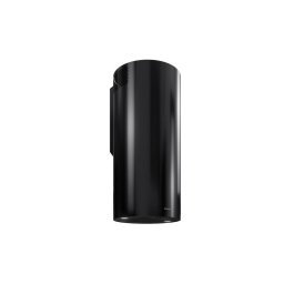 Hota cilindrica decorativa de perete Globalo, LOBELIO 39.1 Black, clasa energetica B, capacitate de absorbtie 570 mc/h, 3 trepte, Neagra