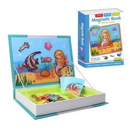 Carte cu 14 Puzzle Magnetic Magia Creaturilor Marine, 61 piese