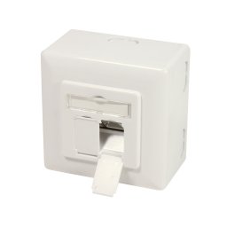 PRIZA RJ-45 aplicabila cu 2 iesiri LOGILINK pt. cablu FTP, Cat6A, RJ-45 (M) x 2, ecranat, plastic cu metal, pure white, 1 buc, "NP0124