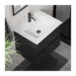 Corp de baie cu lavoar KENWOOD 61x52x47 cm, negru/alb