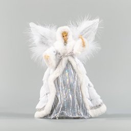 Varf de brad Fairy White Silver 28 cm