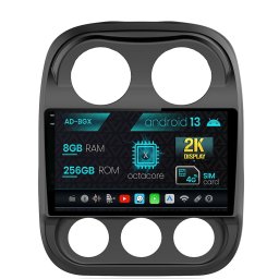 Navigatie Jeep Compass (2009-2016), Android 13, X-Octacore 8GB RAM + 256GB ROM, 10.36 Inch Inch - AD-BGX10008+AD-BGRKIT284