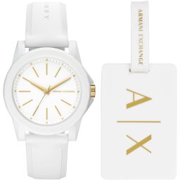 ARMANI EXCHANGE Ceas analogic auriu / alb