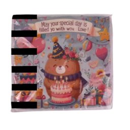 Șervețel de aniversare cu model de urs - set de 20 bucăți