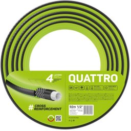 furtun pentru gradina cellfast quattro cu 4 straturi, 1 2 , armat, 50m, protectie uv