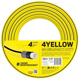 furtun pentru gradina cellfast 4yellow 1 2 , 30m, 4 straturi, protectie uv, antirasucire
