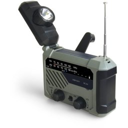 lanterna led multifunctionala cu radio superfire yj01, incarcare solara sau manuala (dinam), power bank, 100lm, 2000mah, incarca