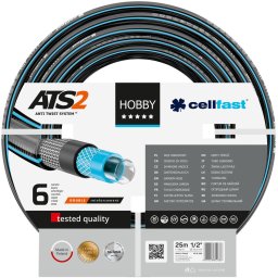 furtun pentru gradina cellfast hobby cu 6 straturi, 1 2 , armat, 25m, protectie uv, antirasucire - resigilat